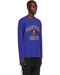 Mastermind Japan Blue College Long Sleeve T Shirt