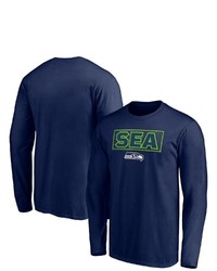 FANATICS Branded College Navy Seattle Seahawks Squad Long Sleeve T Shirt