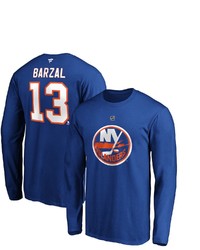 FANATICS Branded Mathew Barzal Royal New York Islanders Authentic Stack Name Number Long Sleeve T Shirt At Nordstrom