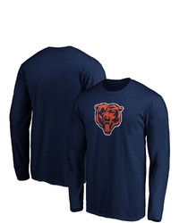 FANATICS Branded Navy Chicago Bears Big Tall Primary Team Logo Long Sleeve T Shirt