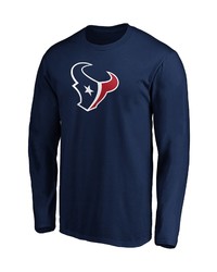 FANATICS Branded Navy Houston Texans Big Tall Primary Team Logo Long Sleeve T Shirt