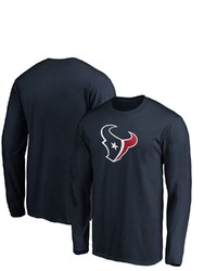 FANATICS Branded Navy Houston Texans Primary Logo Long Sleeve T Shirt