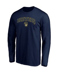 FANATICS Branded Navy Milwaukee Brewers Team Logo Lockup Long Sleeve T Shirt At Nordstrom