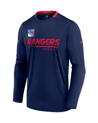 FANATICS Branded Navy New York Rangers Authentic Pro Locker Room Long Sleeve T Shirt