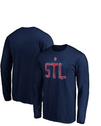 FANATICS Branded Navy St Louis Cardinals Hometown Collection Stl Long Sleeve T Shirt
