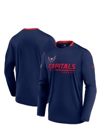 FANATICS Branded Navy Washington Capitals Authentic Pro Locker Room Long Sleeve T Shirt