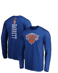 FANATICS Branded Rj Barrett Royal New York Knicks Team Playmaker Name Number Long Sleeve T Shirt At Nordstrom