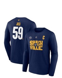 FANATICS Branded Roman Josi Navy Nashville Predators 2022 Nhl Stadium Series Name Number Long Sleeve T Shirt At Nordstrom