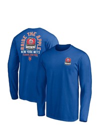 FANATICS Branded Royal New York Mets Hometown Collection Raise The Apple Long Sleeve T Shirt