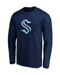 FANATICS Branded Seattle Kraken Primary Logo Big Tall Long Sleeve T Shirt