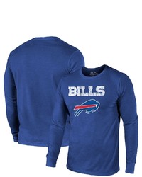 Majestic Threads Buffalo Bills Lockup Tri Blend Long Sleeve T Shirt