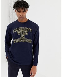 Carhartt WIP Division Long Sleeve T Shirt In Navy