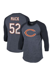 Majestic Threads Khalil Mack Navy Chicago Bears Player Name Number Raglan Tri Blend 34 Sleeve T Shirt At Nordstrom