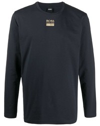 BOSS HUGO BOSS Logo Embellished Longsleeved T Shirt