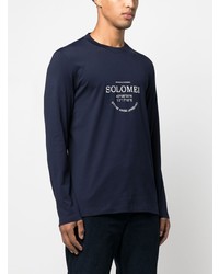 Brunello Cucinelli Logo Print Long Sleeve T Shirt