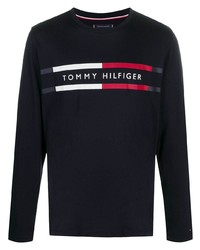 Tommy Hilfiger Logo Print Long Sleeve T Shirt