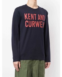 Kent & Curwen Logo Print Long Sleeved T Shirt