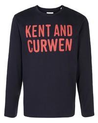 Kent & Curwen Logo Print Long Sleeved T Shirt