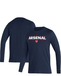 adidas Navy Arsenal Lockup Long Sleeve T Shirt At Nordstrom