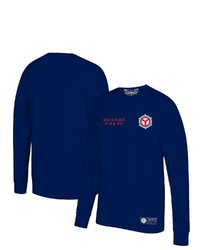 Mitchell & Ness Navy Chicago Fire Secondary Logo Long Sleeve T Shirt