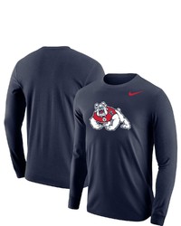 Nike Navy Fresno State Bulldogs Primary Logo Long Sleeve T Shirt At Nordstrom