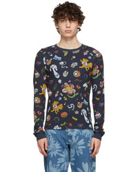 Marc Jacobs Heaven Navy Graphic Thermal T Shirt