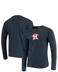 New Era Navy Houston Astros Long Sleeve T Shirt