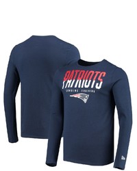 New Era Navy New England Patriots Combine Authentic Split Line Long Sleeve T Shirt At Nordstrom