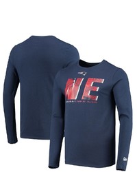 New Era Navy New England Patriots Combine Authentic Static Abbreviation Long Sleeve T Shirt At Nordstrom