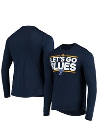 adidas Navy St Louis Blues Dassler Roready Creator Long Sleeve T Shirt