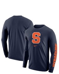 Nike Navy Syracuse Orange Team Lockup 2 Hit Long Sleeve T Shirt