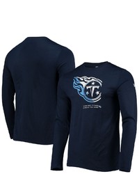 New Era Navy Tennessee Titans Combine Authentic Sections Long Sleeve T Shirt At Nordstrom