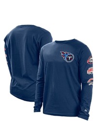 New Era Navy Tennessee Titans Hype 2 Hit Long Sleeve T Shirt
