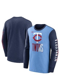 Nike Navyroyal Minnesota Twins Cooperstown Collection Rewind Splitter Slub Long Sleeve T Shirt At Nordstrom