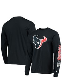 STARTE R Navy Houston Texans Halftime Long Sleeve T Shirt