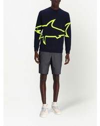 Paul & Shark Reflective Print Long Sleeve T Shirt