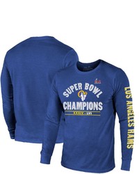 Majestic Threads Royal Los Angeles Rams 2 Time Super Bowl Champions Always Champs Tri Blend Long Sleeve T Shirt At Nordstrom