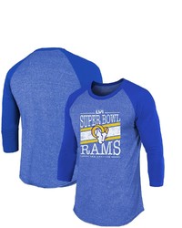 Majestic Threads Royal Los Angeles Rams Super Bowl Lvi Bound Prime Time Tri Blend 34 Sleeve Raglan T Shirt At Nordstrom
