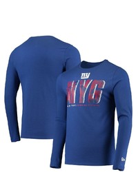 New Era Royal New York Giants Combine Authentic Static Abbreviation Long Sleeve T Shirt At Nordstrom