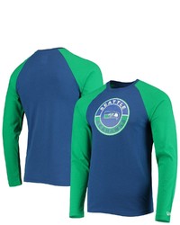 New Era Royalgreen Seattle Seahawks League Raglan Throwback Long Sleeve T Shirt At Nordstrom