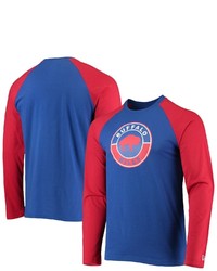 New Era Royalred Buffalo Bills League Raglan Throwback Long Sleeve T Shirt