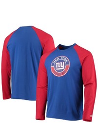 New Era Royalred New York Giants League Raglan Long Sleeve T Shirt