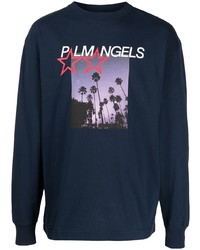 Palm Angels Stars And Palms Printed T Shirt