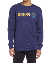 GUESS Stencil Logo Long Sleeve Graphic Tee
