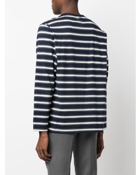 Thom Browne Stripe Print Long Sleeved T Shirt