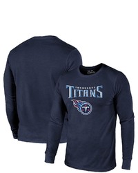 Majestic Threads Tennessee Titans Lockup Tri Blend Long Sleeve T Shirt