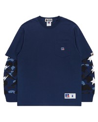 A Bathing Ape X Russell Colour Camo College T Shirt