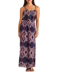 Charlotte Russe Strappy Back Paisley Print Maxi Dress