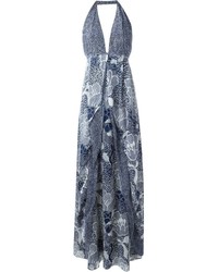 Diane von Furstenberg Floral Print Maxi Dress