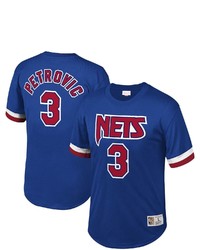 Mitchell & Ness Drazen Petrovic Royal New Jersey Nets Mesh T Shirt
